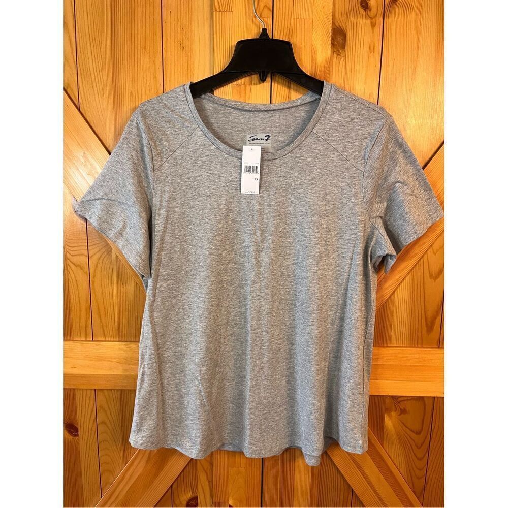 Seven7 Gray T Shirt Short Sleeve Size 1X nwt (3671)